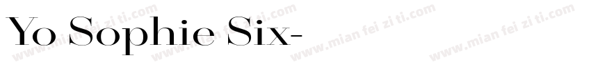 Yo Sophie Six字体转换